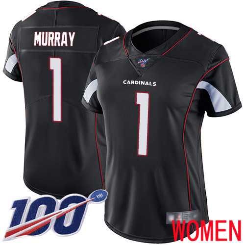 Arizona Cardinals Limited Black Women Kyler Murray Alternate Jersey NFL Football #1 100th Season Vapor Untouchable->women nfl jersey->Women Jersey